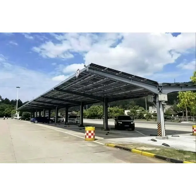 Abri de voiture solaire à cadre en T
